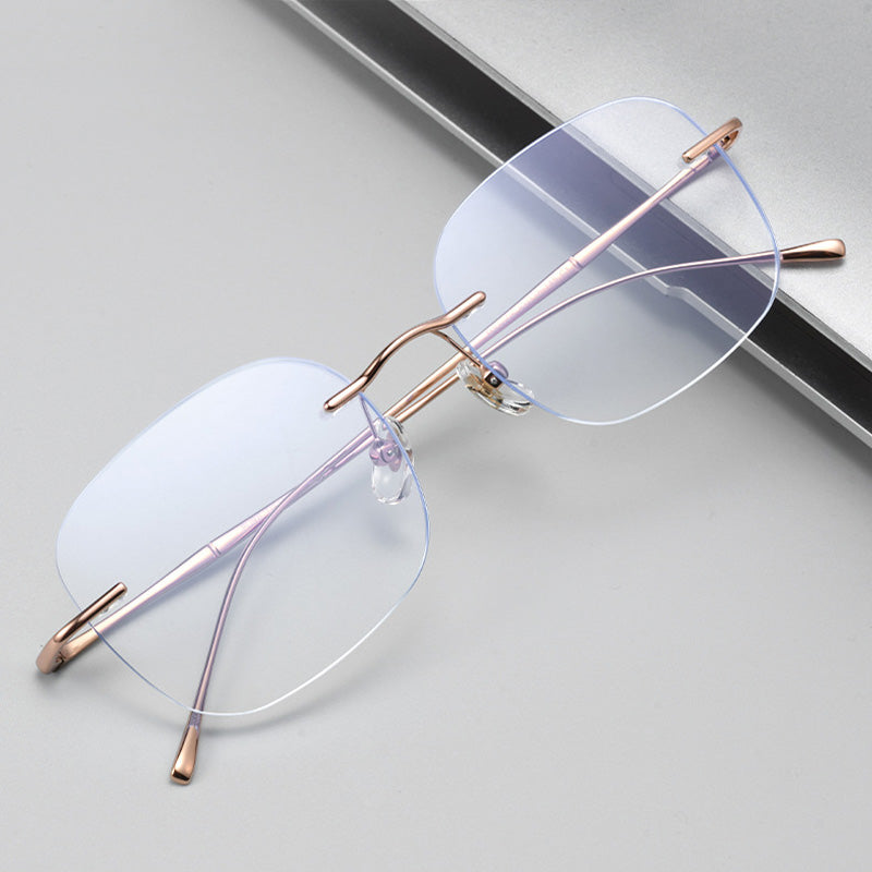 Minimalist Square Rimless Glasses MY9008Y