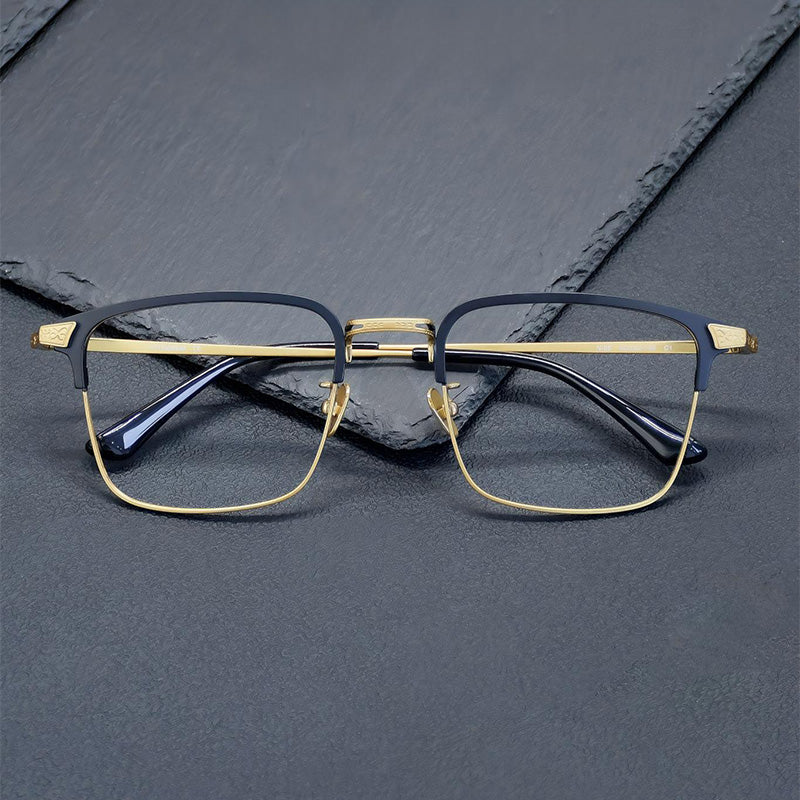 Square Acetate Titanium Oversized Prescription Frames N05H