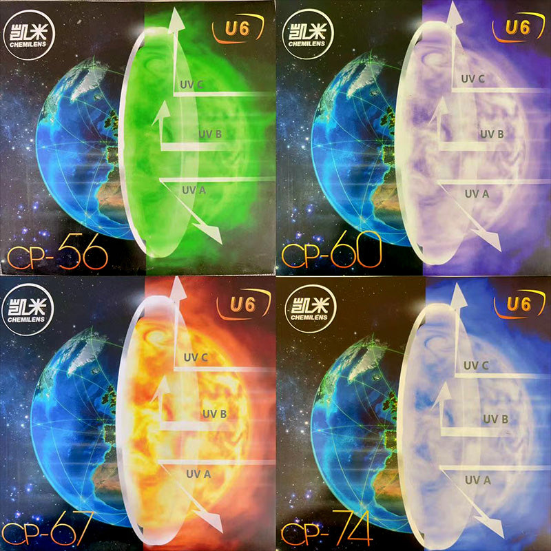 Chemilens® U6 Aspherical Resin Lens Single Vision UV and Blue Light Filtering