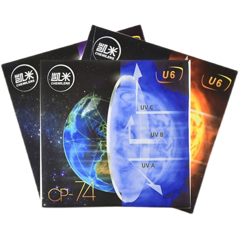 Chemilens® Single Vision Aspherical Resin Lens U6 Blue Light Filtering Coating 1.56 index