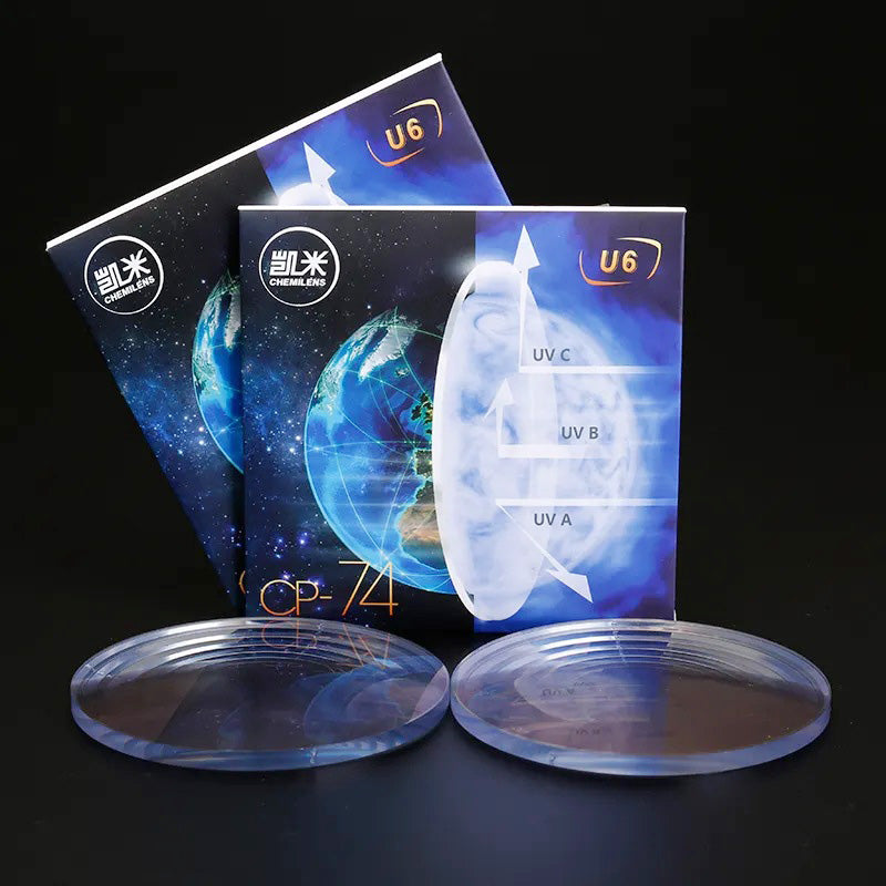 Chemilens® U6 Aspherical Resin Lens Single Vision UV and Blue Light Filtering