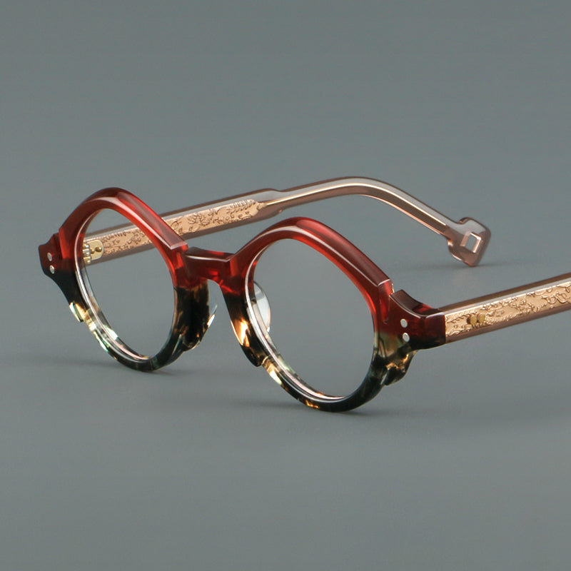 Engraved Wire Core Temples French Intellectual Retro Glasses XH23064A