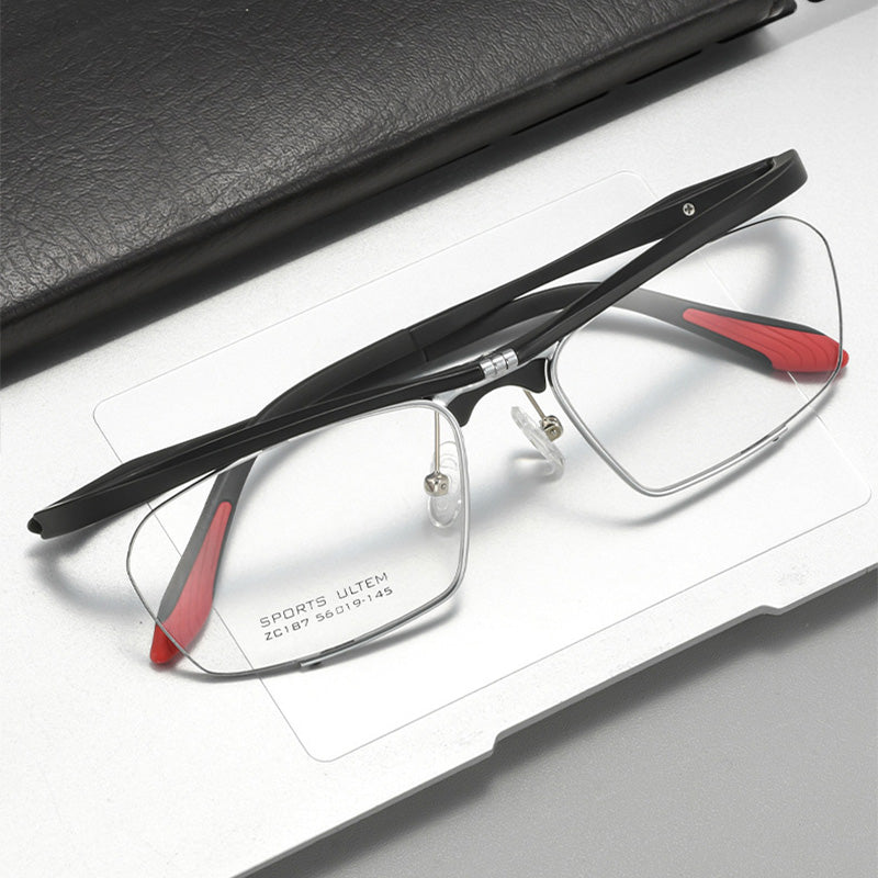 Ultem Flip Up Half Rim Optical Glasses Frames Z187C