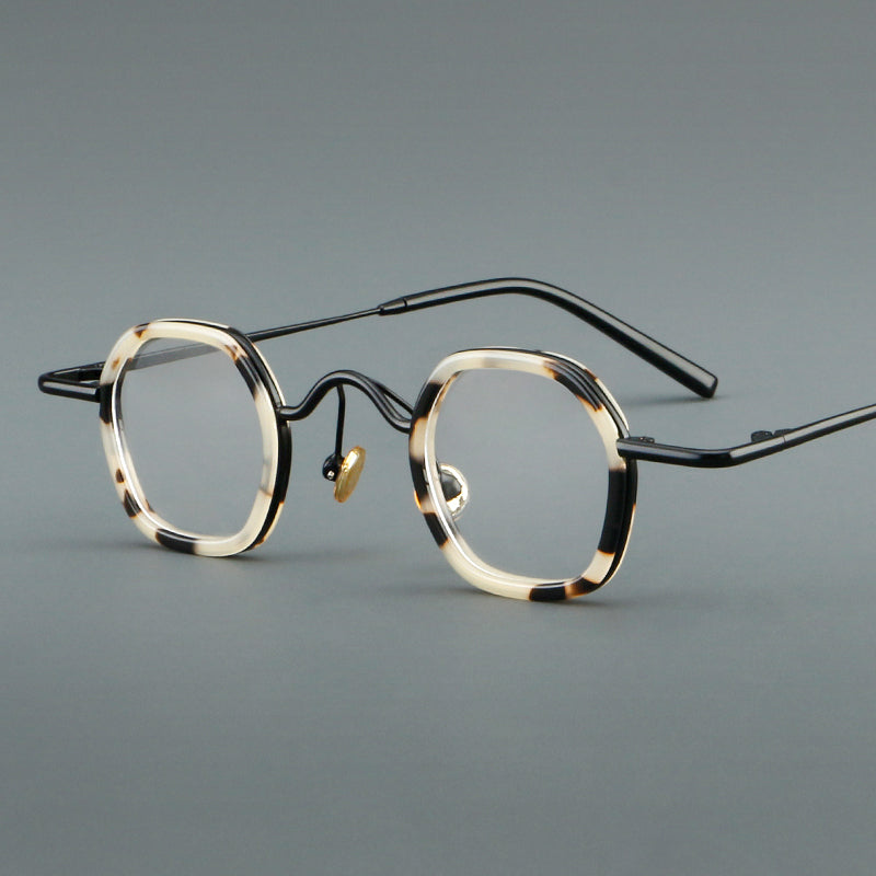 Geometric Acetate Metal Prescription Glasses Spectacles Frames V19