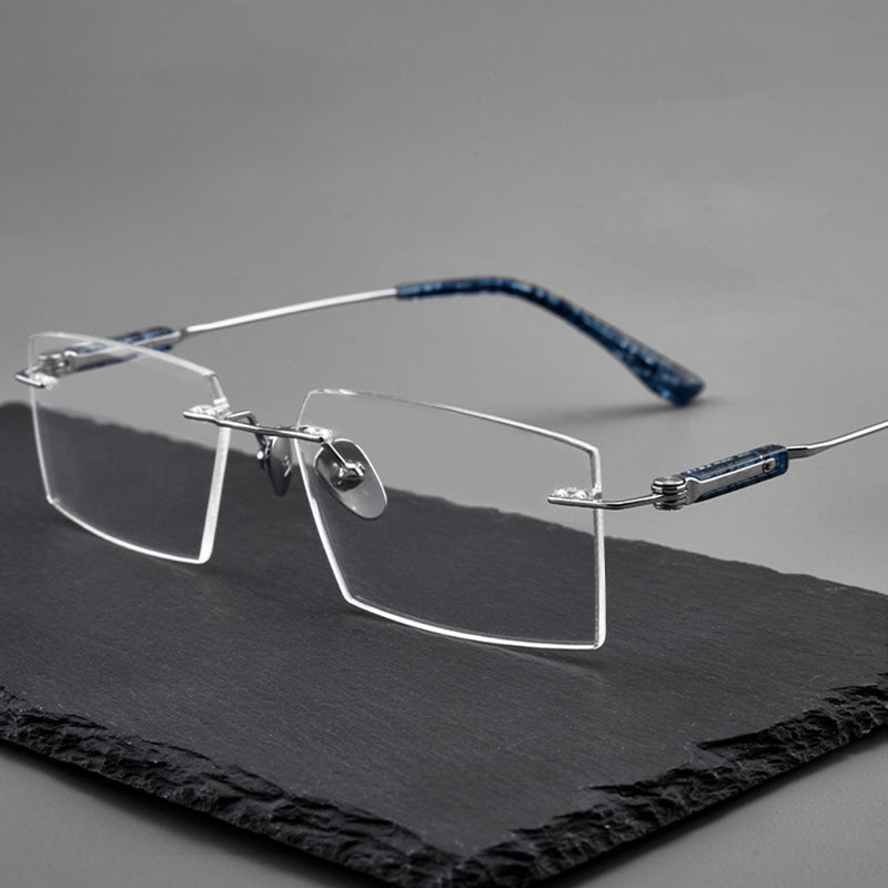 Geometric Angular Optical Rimless Glasses BD6029Z